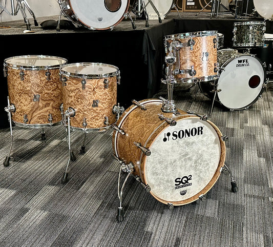 Sonor SQ2 Heavy Birch 4-Piece Kit in Chocolate Burl 20/12/14/16