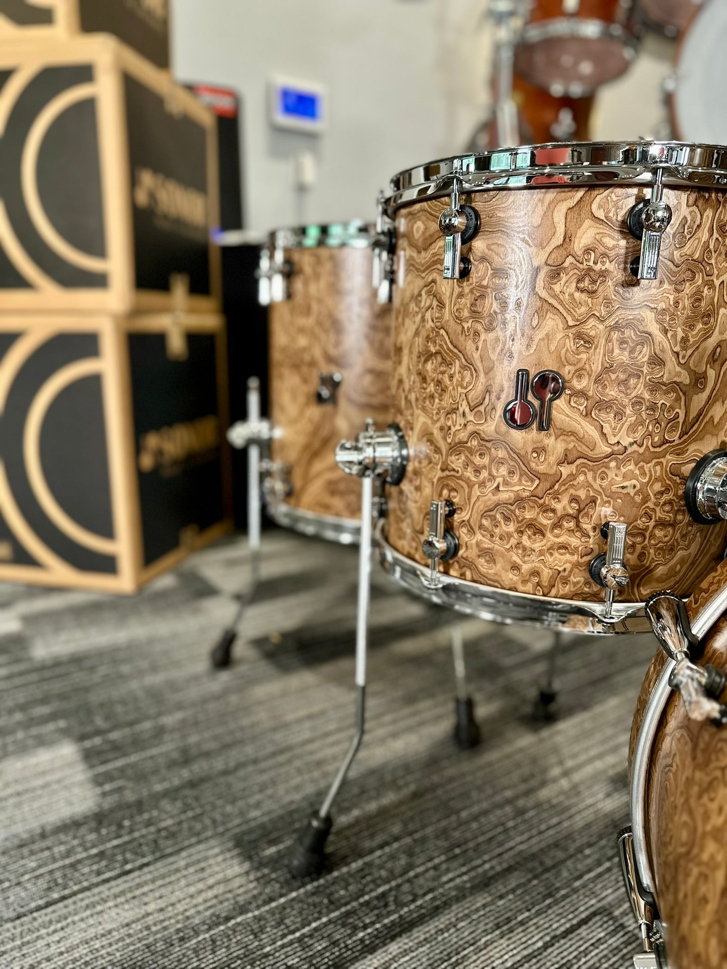 Sonor SQ2 Heavy Birch 4-Piece Kit in Chocolate Burl 20/12/14/16