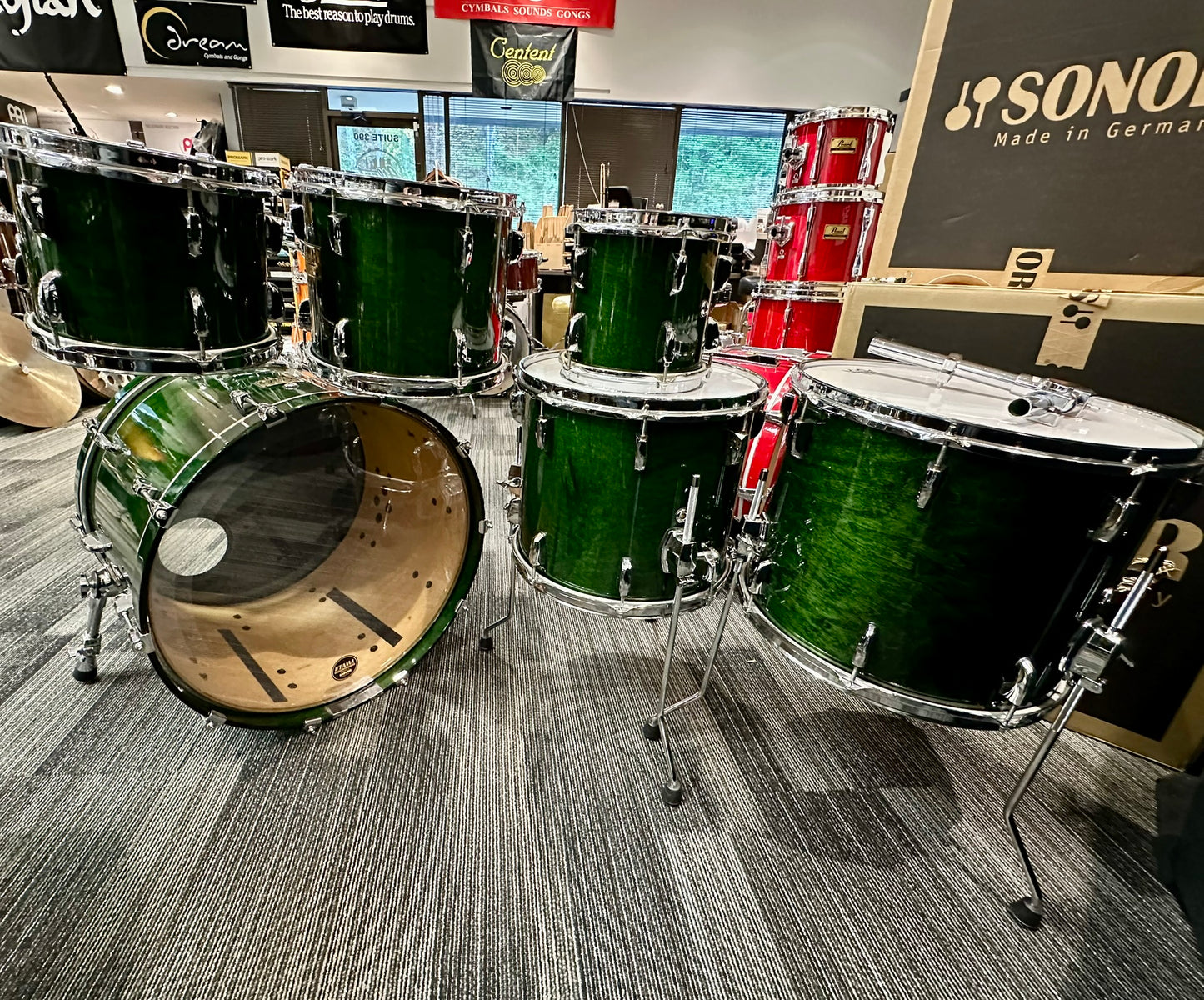 Pearl Emerald Mist Prestige Session Selec 6-Piece Drum Set