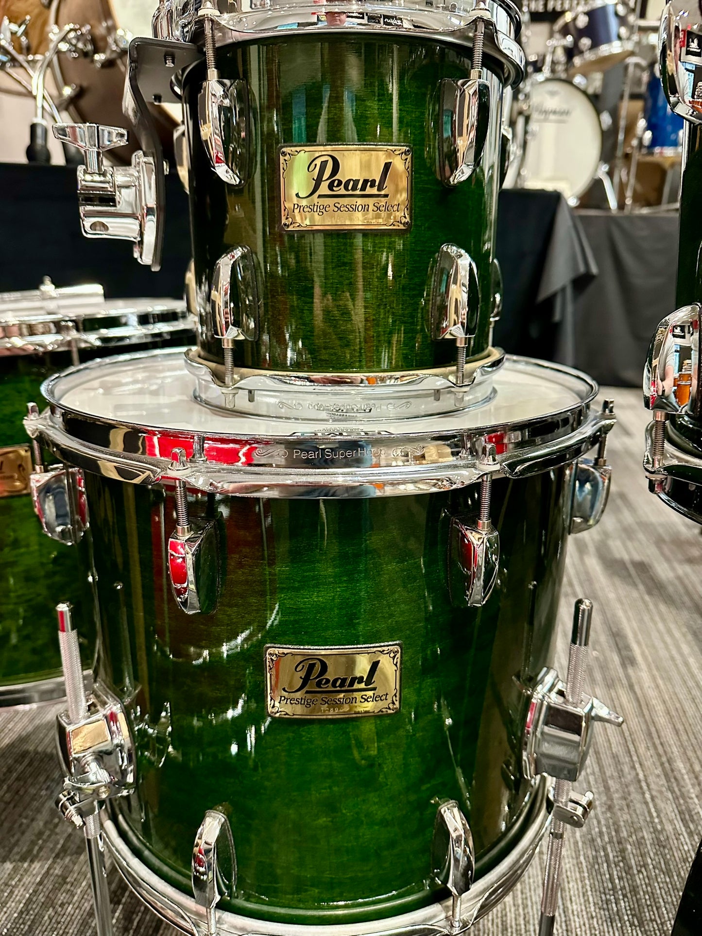 Pearl Emerald Mist Prestige Session Selec 6-Piece Drum Set