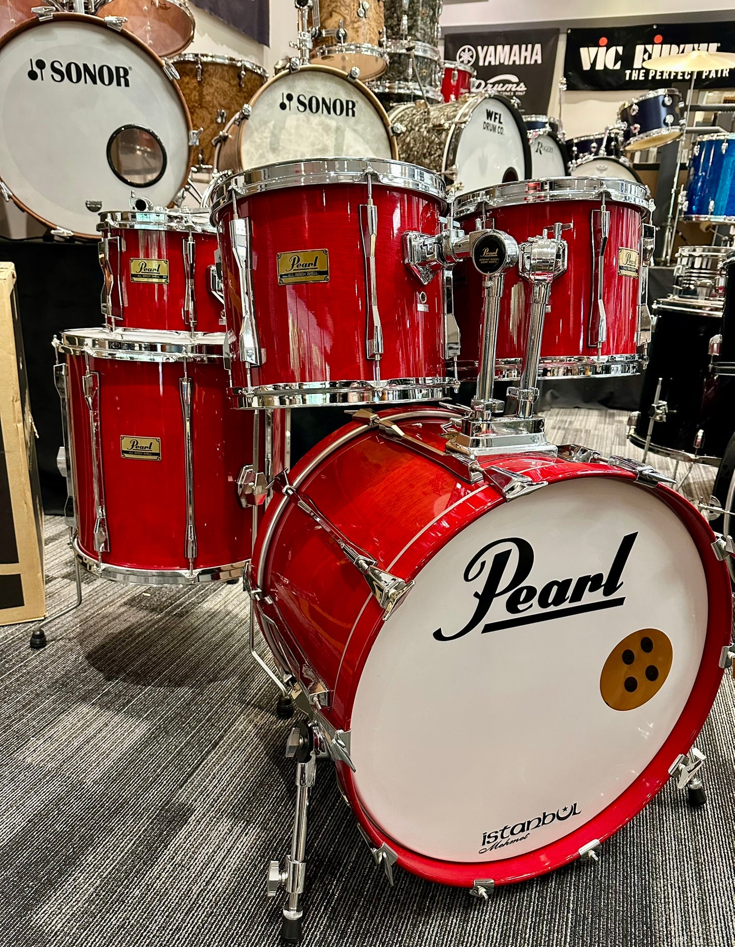 Pearl BLX 5-Piece Drum Set in Sequoia Red Lacquer