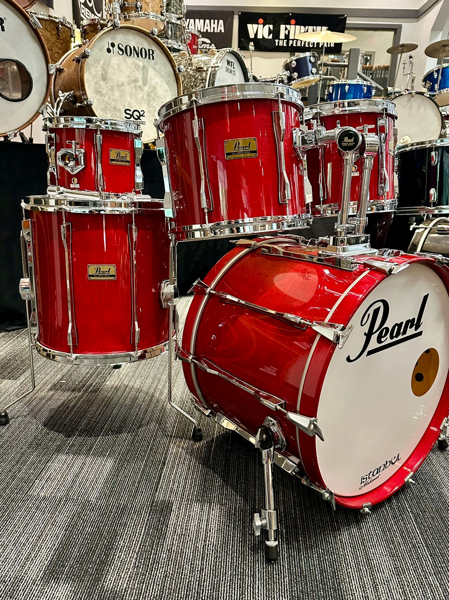 Pearl BLX 5-Piece Drum Set in Sequoia Red Lacquer