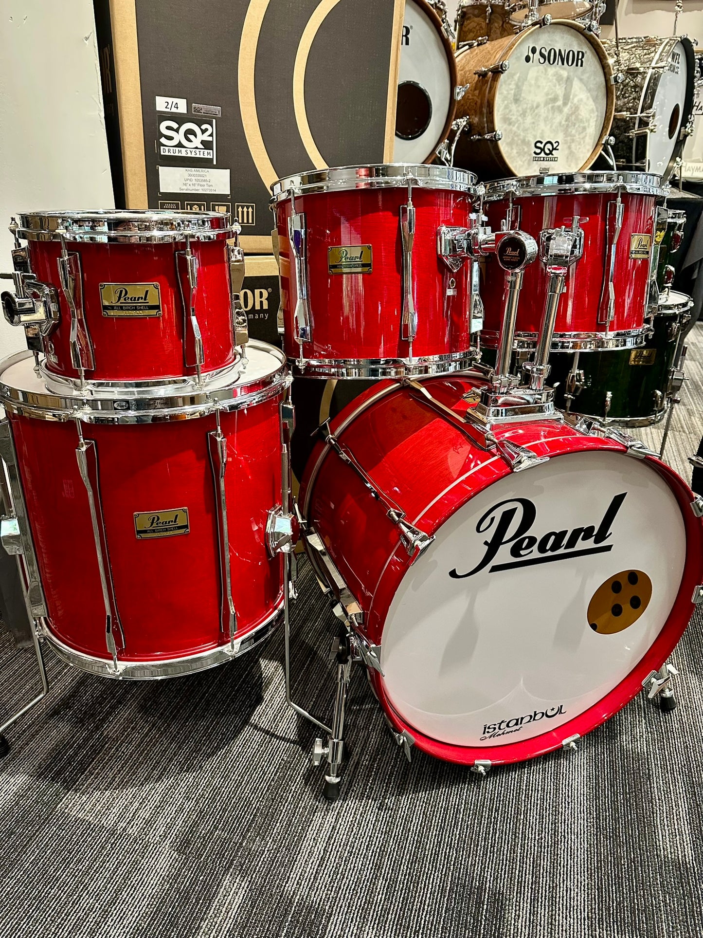 Pearl BLX 5-Piece Drum Set in Sequoia Red Lacquer