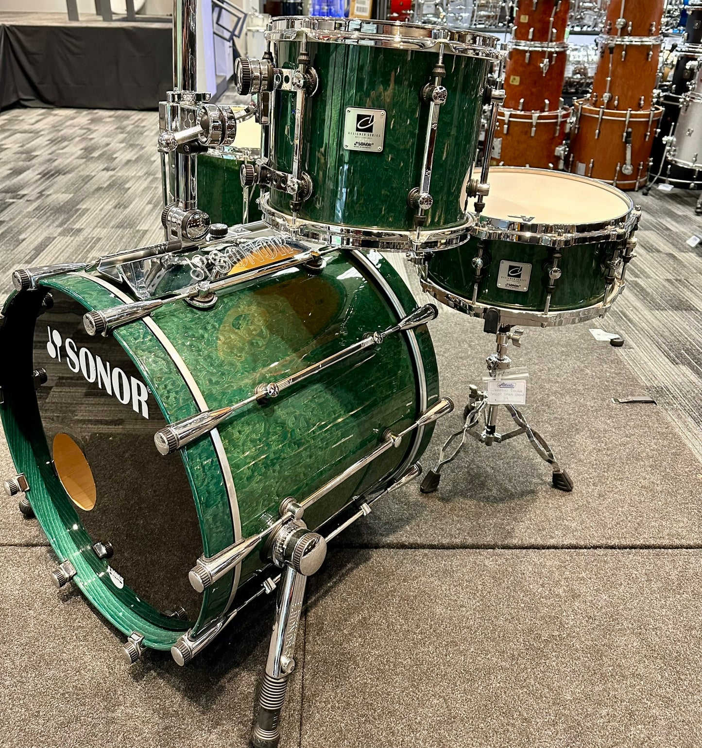 Sonor Designer Maple 4-Piece - Green Stain Birdseye Maple