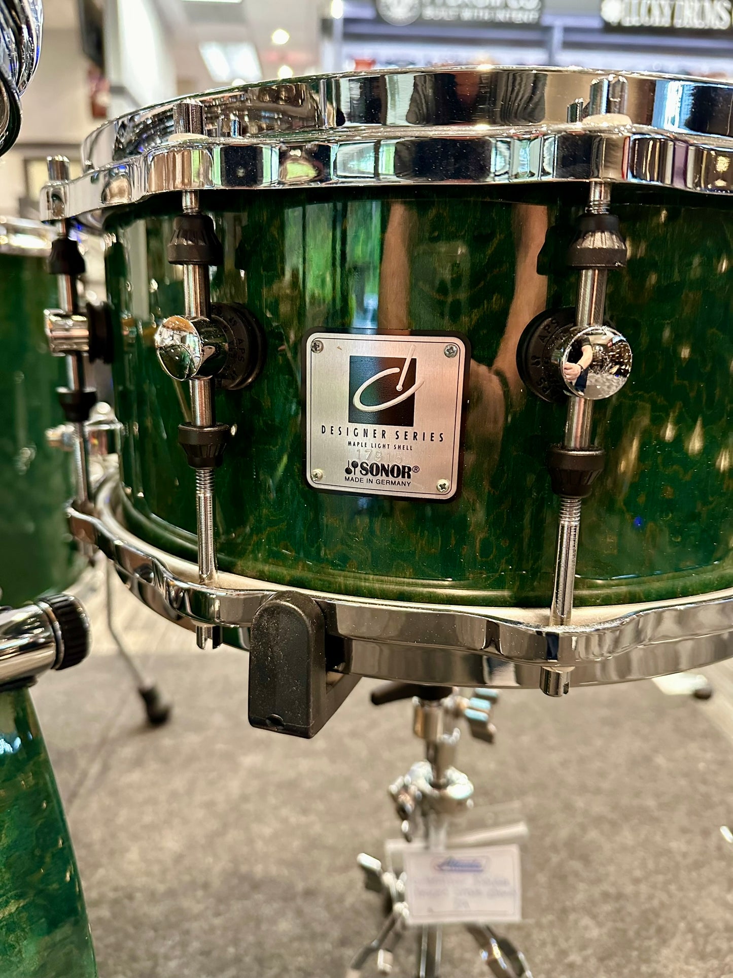 Sonor Designer Maple 4-Piece - Green Stain Birdseye Maple