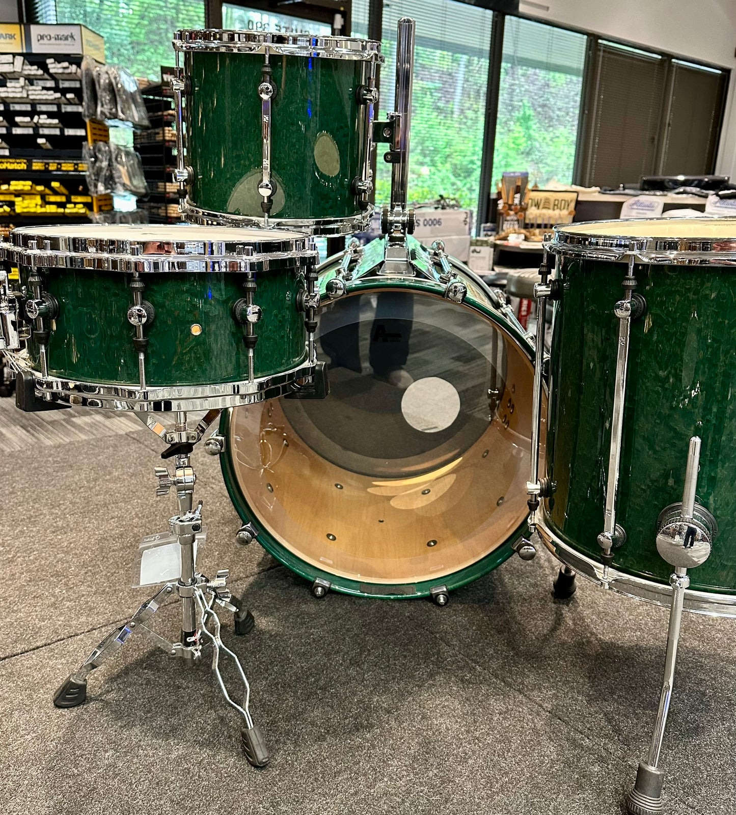 Sonor Designer Maple 4-Piece - Green Stain Birdseye Maple