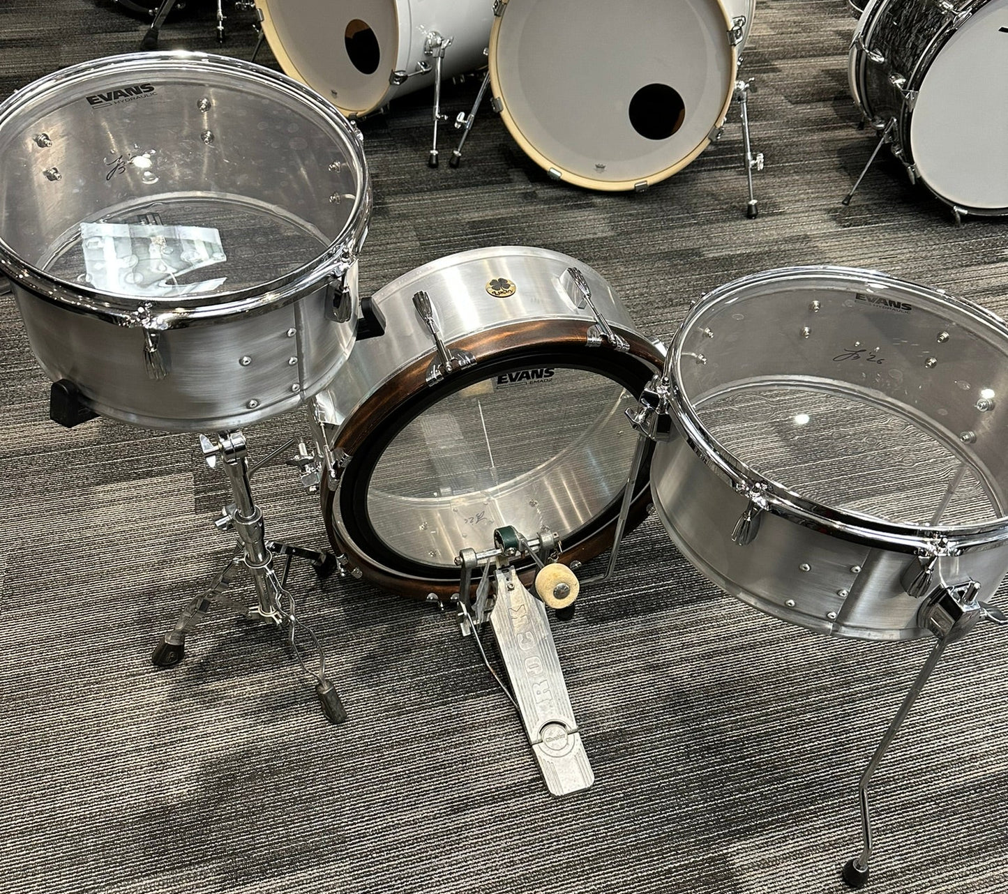 Lucky Drums Co. Aluminum Pancake Drum Set w/Bag