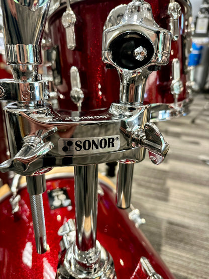 Sonor AQX 4-Piece Drum Kit - Red Moon Sparkle Finish