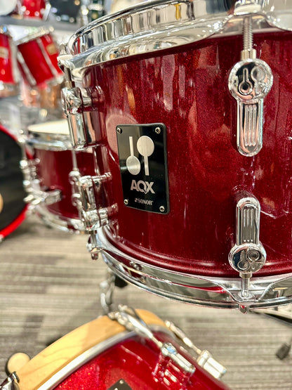 Sonor AQX 4-Piece Drum Kit - Red Moon Sparkle Finish