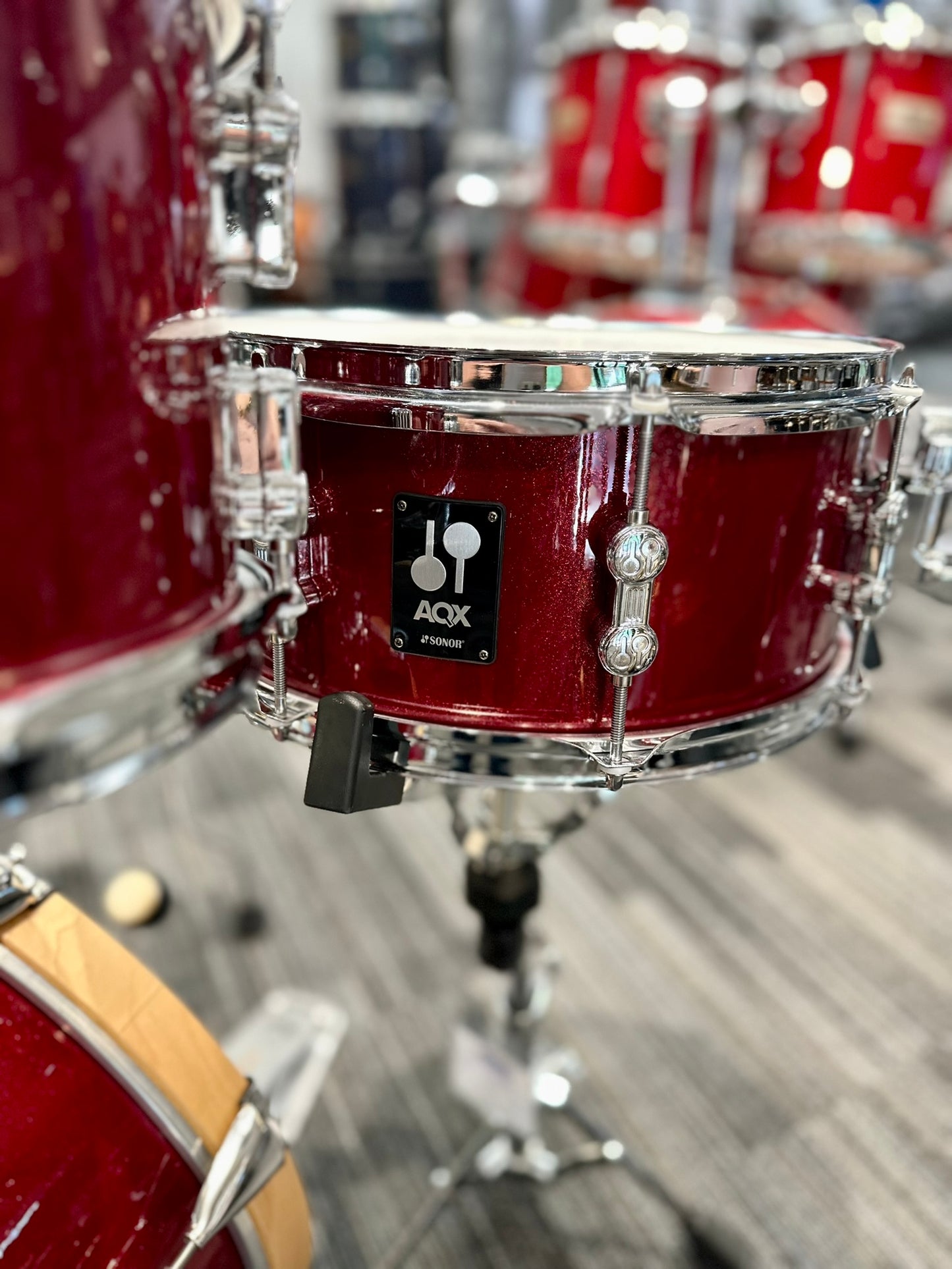 Sonor AQX 4-Piece Drum Kit - Red Moon Sparkle Finish