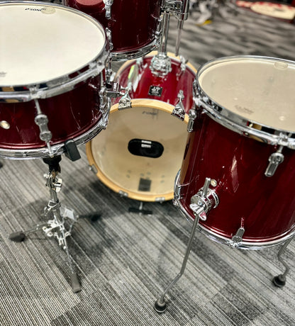 Sonor AQX 4-Piece Drum Kit - Red Moon Sparkle Finish