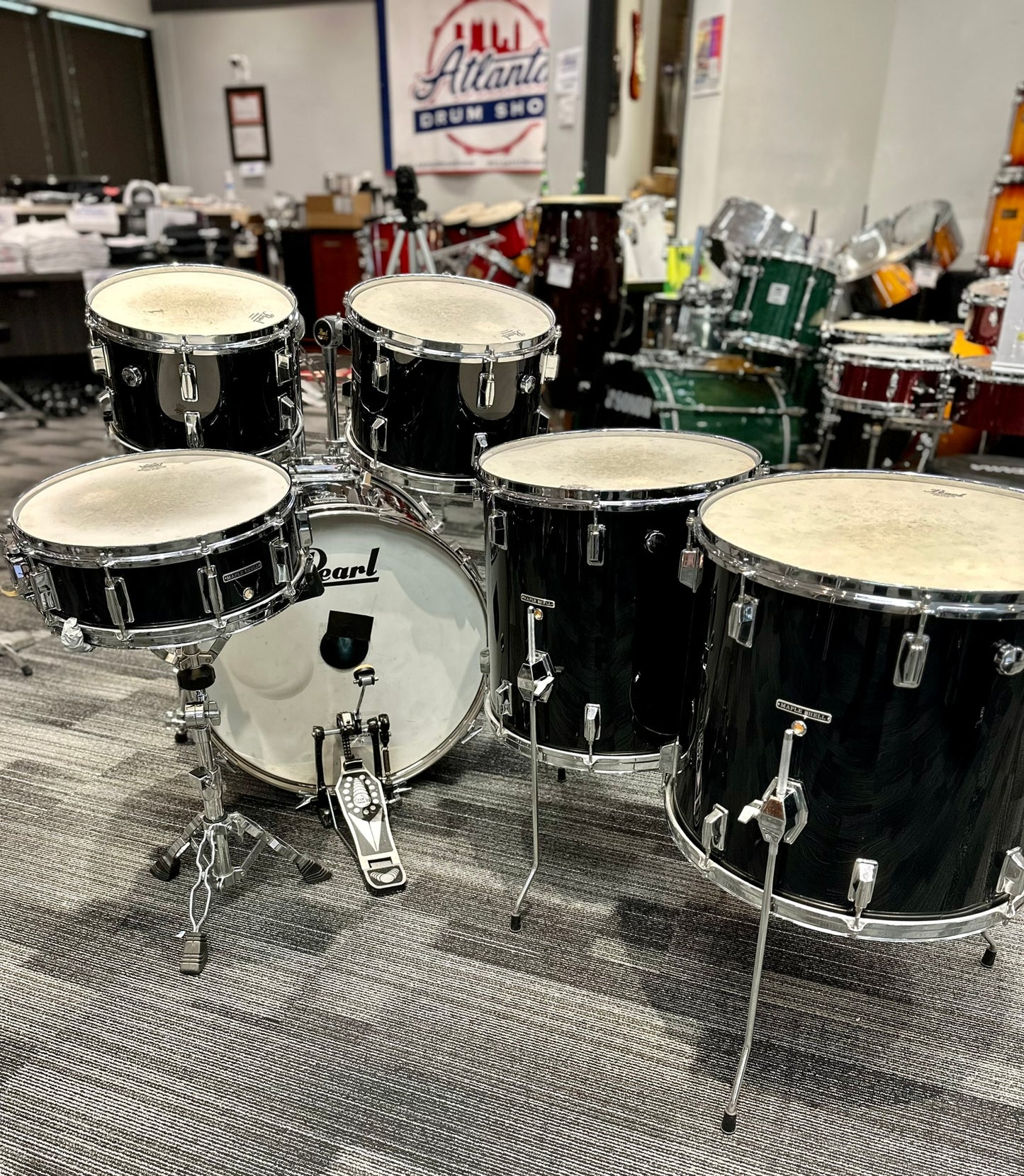 *MINT TIME CAPSULE* Pearl 1981 Maple 6-Piece Kit in Jet Black