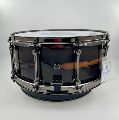 Pi Drum Company 14" x 6.5" Bookmatched Walnut 6-Ply Maple Snare