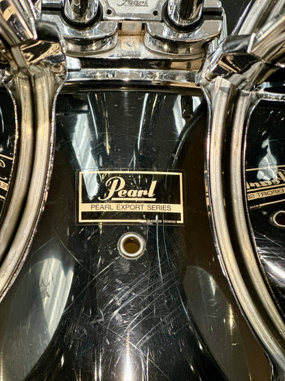 Pearl 1980s Export Birch/Luan 4-Piece Drum Kit - Jet Black