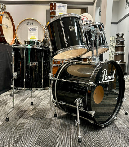 Pearl 1980s Export Birch/Luan 4-Piece Drum Kit - Jet Black