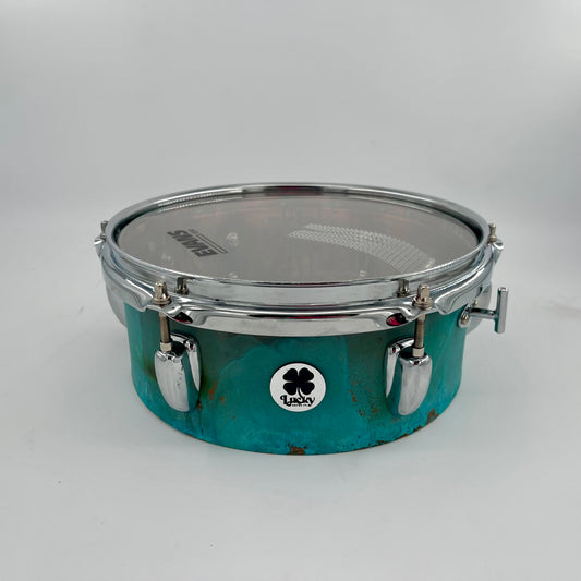 Lucky Drum Company 10" L-Arm Mountable Side Snare in Lady Liberty Chemical Patina