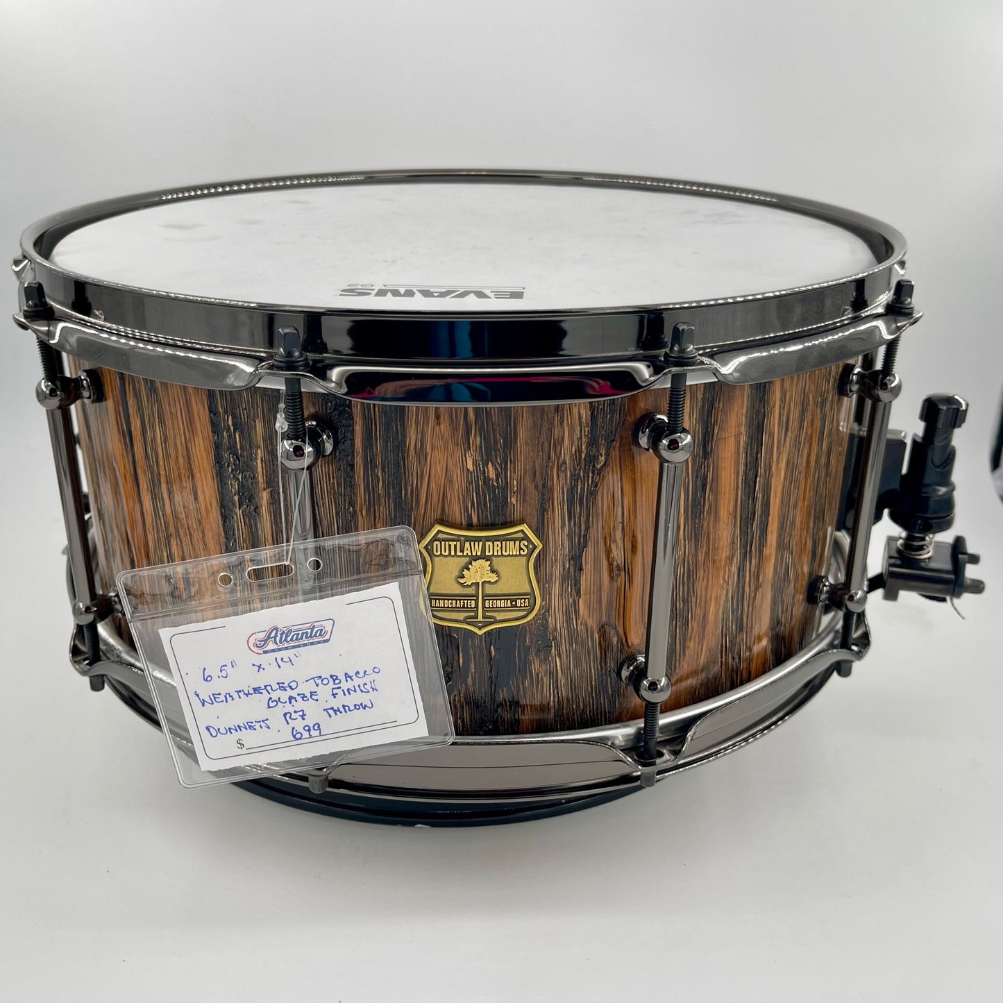 Outlaw Drums 6.5" x 14" Tobacco Glaze Finish Snare