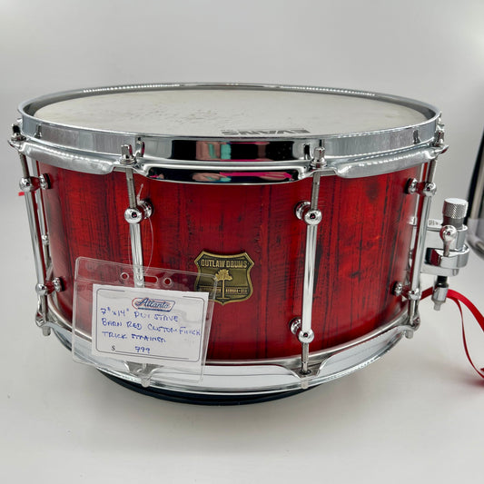 Outlaw Drums 7" x 14" Barn Red Finish Snare