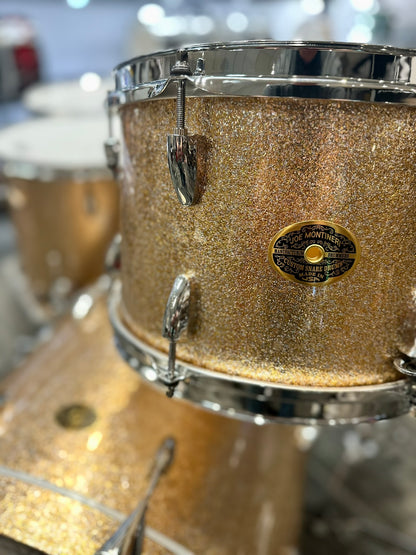Montineri Custom Drum Kit: 5-Piece Copper/Silver Sparkle