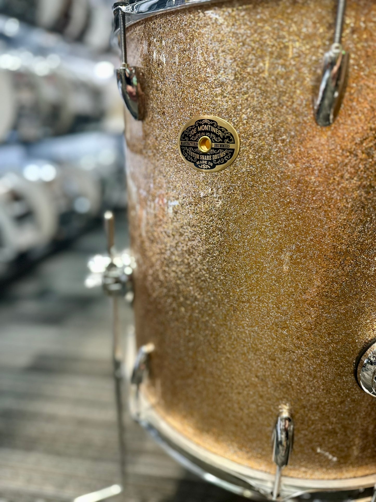 Montineri Custom Drum Kit: 5-Piece Copper/Silver Sparkle