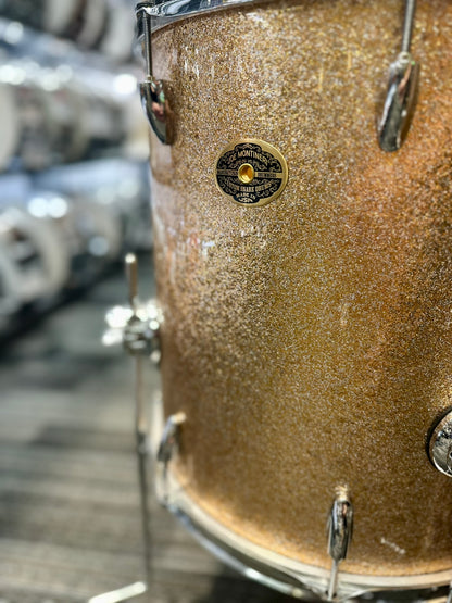 Montineri Custom Drum Kit: 5-Piece Copper/Silver Sparkle