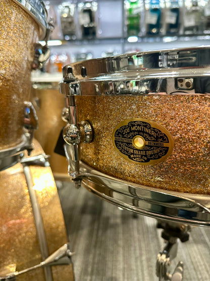 Montineri Custom Drum Kit: 5-Piece Copper/Silver Sparkle