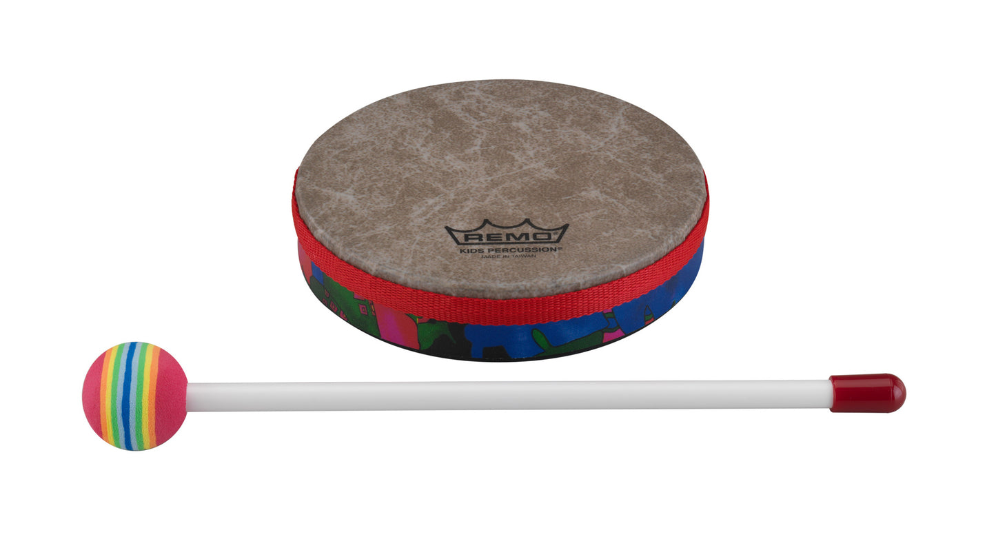 Remo KD-0106-01 Kids Percussion Frame Drum. Fabric Rain Forest 6"