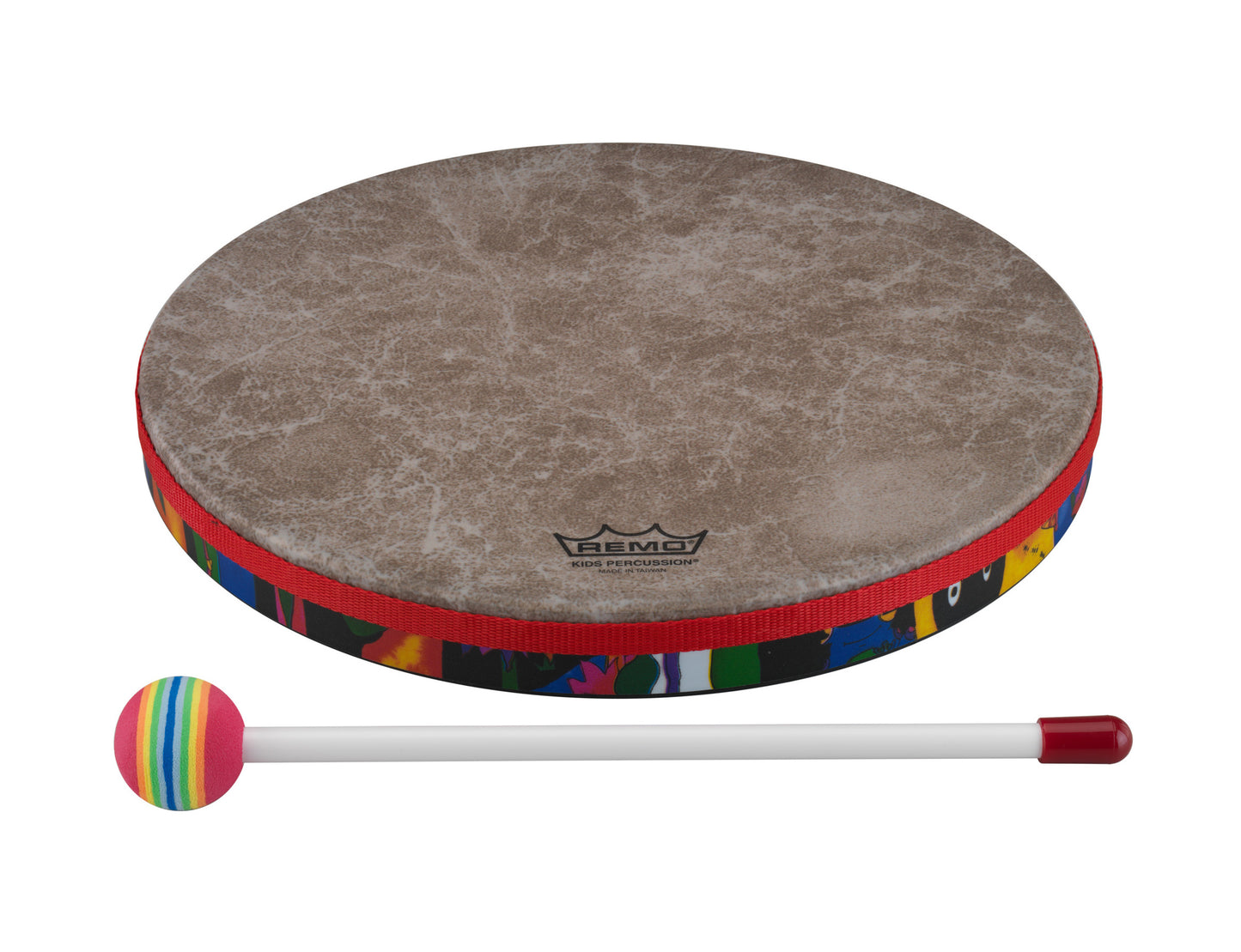 Remo KD-0112-01 Kids Percussion Frame Drum. Rain Forest 12"
