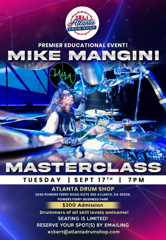 Mike Mangini Masterclass Ticket -  90 minute (May 17th, 4pm)