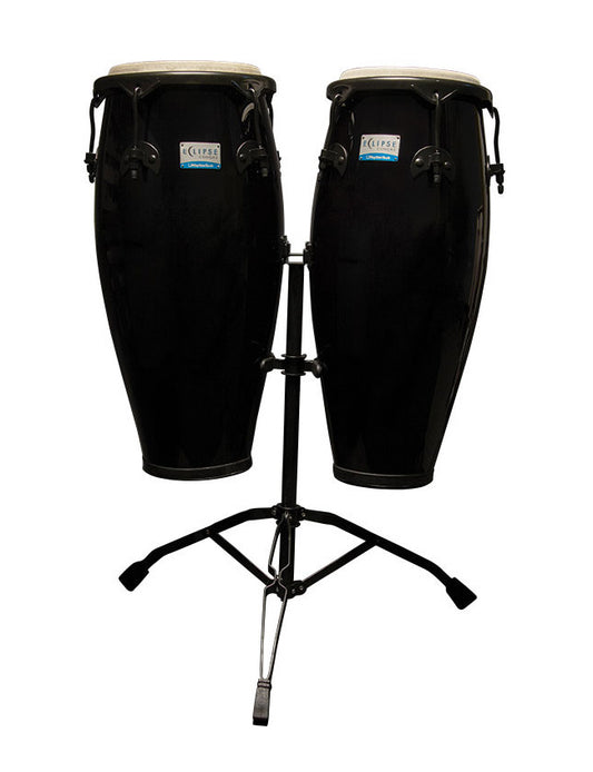 Rhythm Tech RT5501 Eclipse Conga Set with Stand. Black Finish