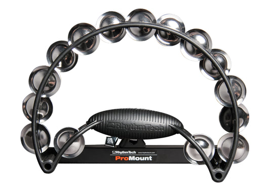 Rhythm Tech RTPRO10 Pro Tambourine. Black with Nickel Steel Jingles