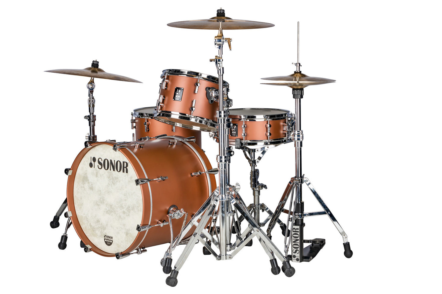 SONOR SQ1 20" 3-PC SHELL PACK-SATIN COPPER BROWN