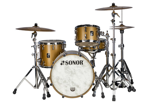 SONOR SQ1 22" 3-PC SHELL PACK-SATIN GOLD METALLIC