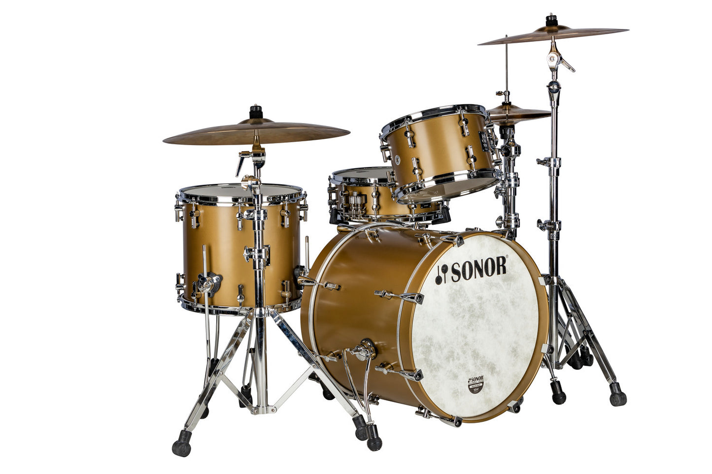 SONOR SQ1 20" 3-PC SHELL PACK-SATIN GOLD METALLIC