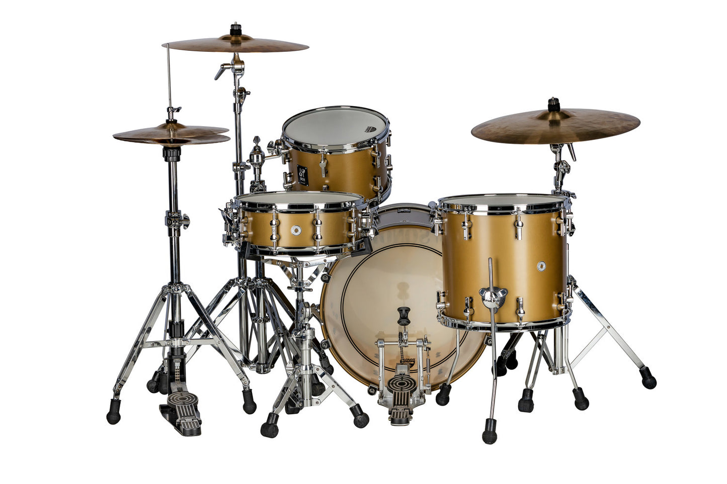SONOR SQ1 20" 3-PC SHELL PACK-SATIN GOLD METALLIC