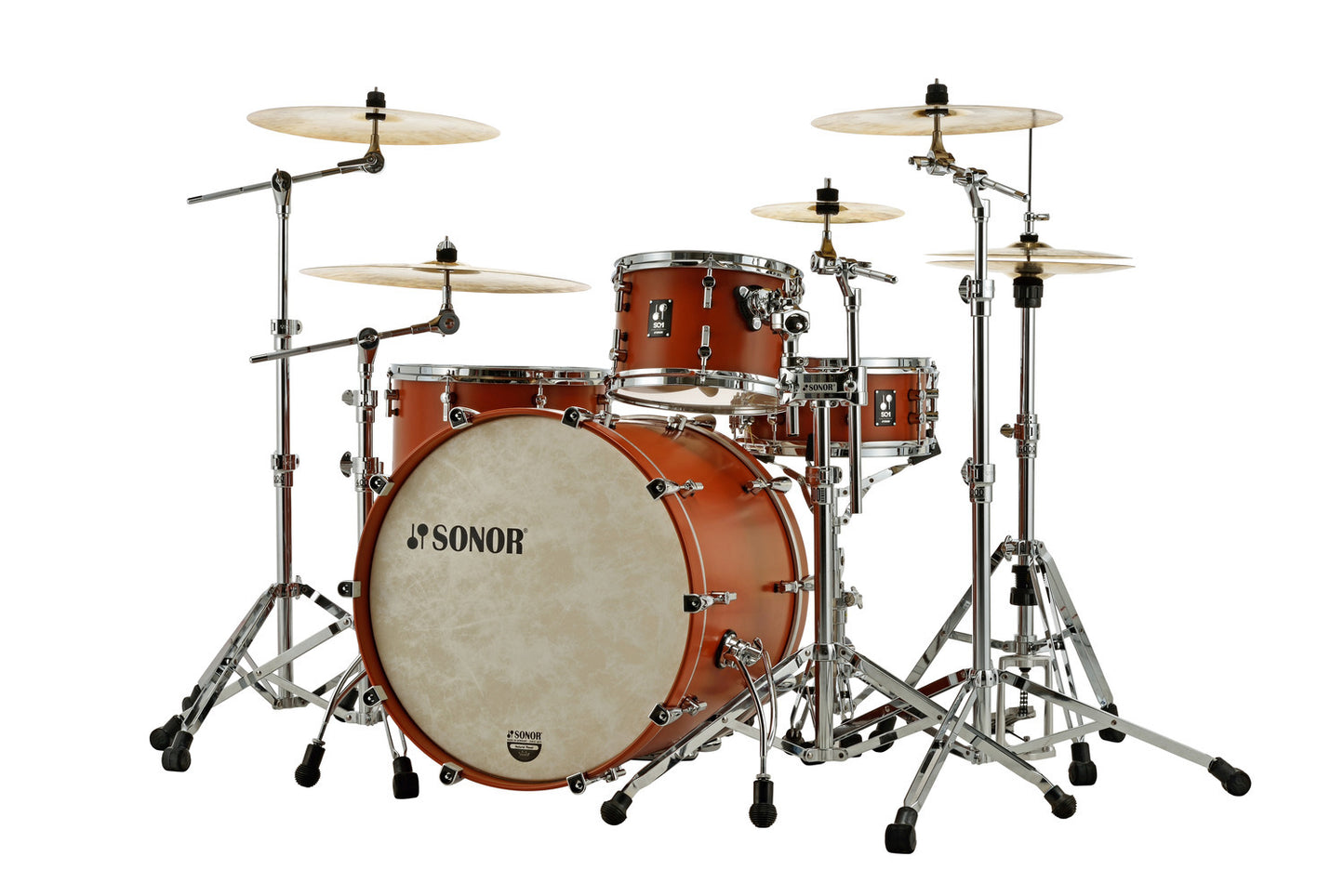 SONOR SQ1 24" 3-PC SHELL PACK-SATIN COPPER BROWN
