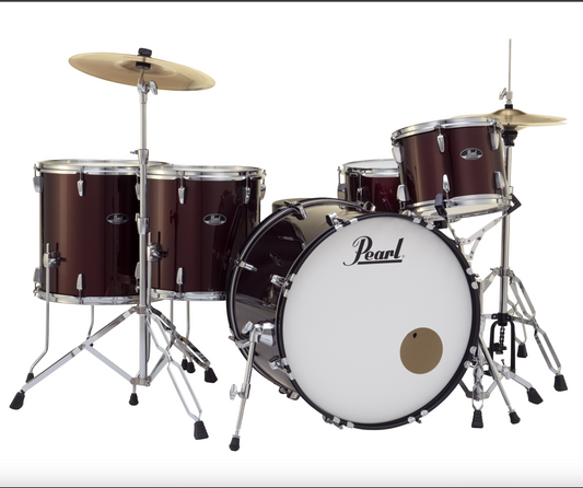 Pearl Roadshow 5-Piece Shell Pack - 22" Bass Drum & 2 Floor Toms RED WINE