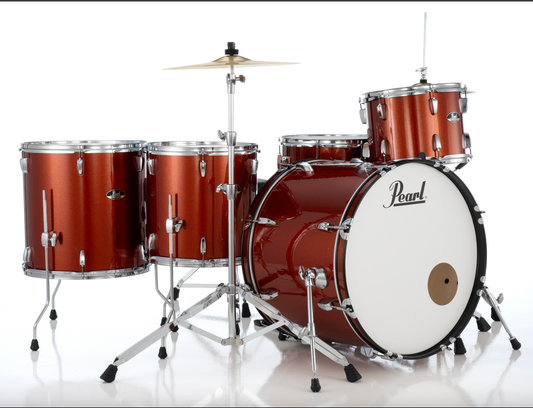 Pearl Roadshow 5-Piece Shell Pack - 22" Bass Drum & 2 Floor Toms BURNT ORANGE SPARKLE