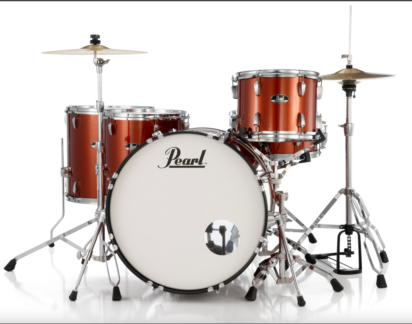 Pearl Roadshow 5-Piece Shell Pack - 22" Bass Drum & 2 Floor Toms BURNT ORANGE SPARKLE