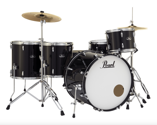 Pearl Roadshow 5-Piece Shell Pack - 22" Bass Drum & 2 Floor Toms JET BLACK