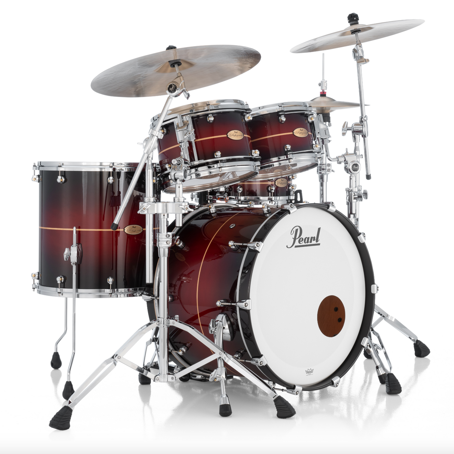 Pearl Reference One 4 Piece Shell Pack "XSP" - 22" Bass Drum NATURAL BANDED REDBURST