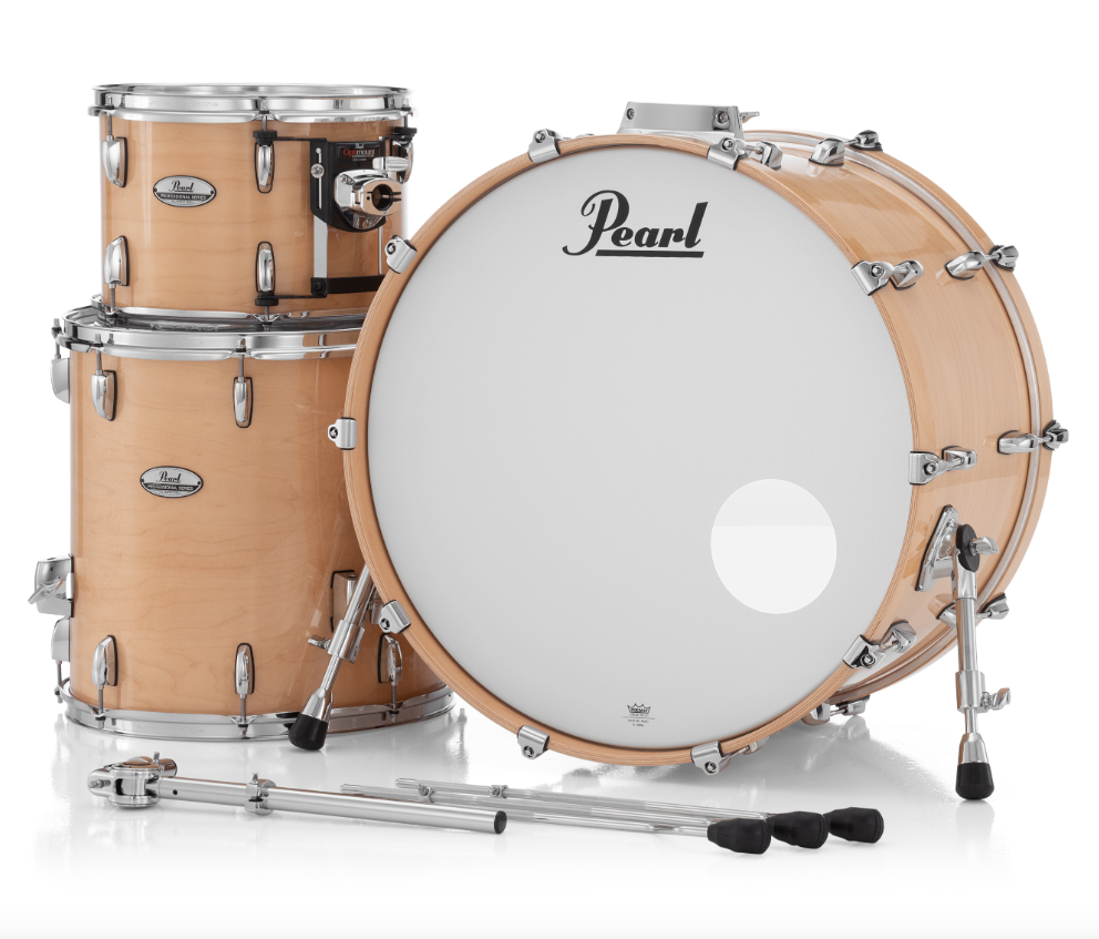 Pearl Professional Series 3 Piece Shell Pack - 24" Bass Drum NATURAL MAPLE