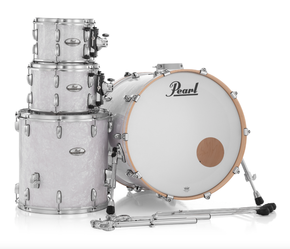 Pearl Professional Series 4 Piece Shell Pack - 22" Bass Drum WHITE MARINE PEARL