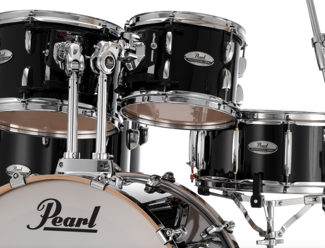 Pearl Professional Series 4 Piece Shell Pack - 22" Bass Drum PIANO BLACK