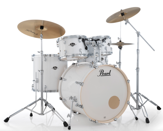 Pearl Export 5-Piece Drum Set - 22" Bass Drum PURE WHITE