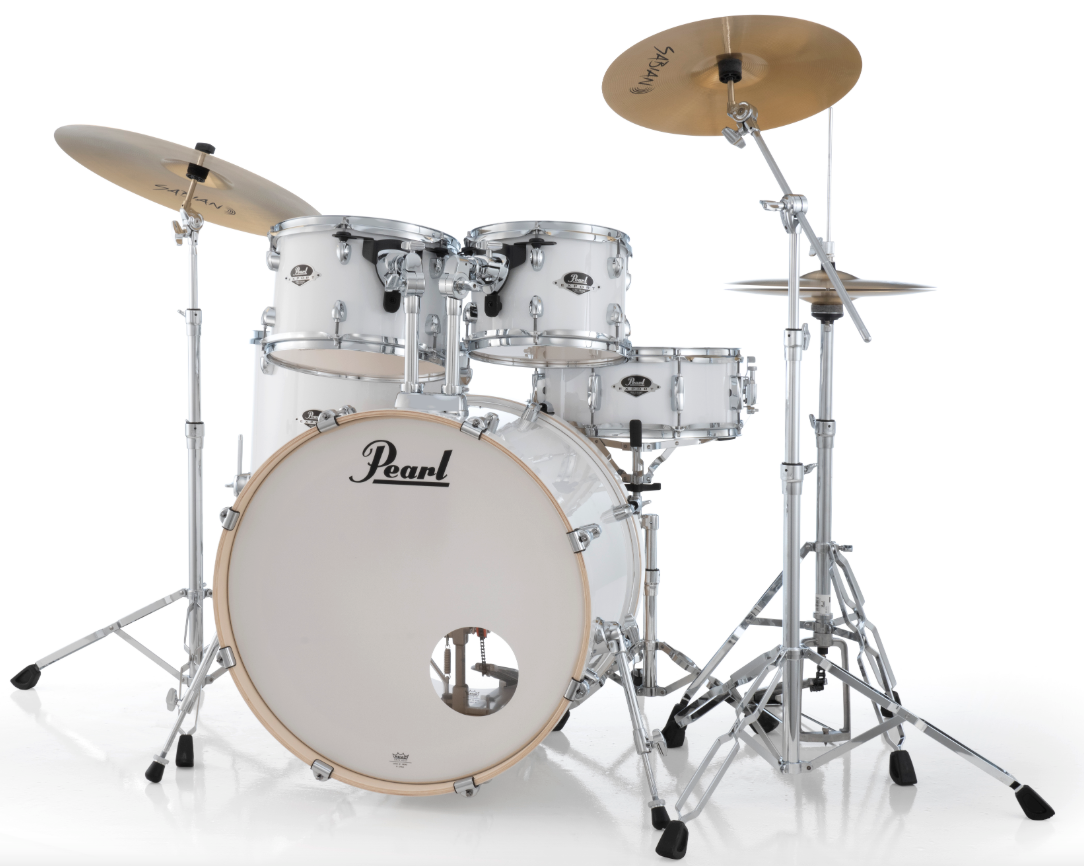 Pearl Export 5-Piece Drum Set - 22" Bass Drum PURE WHITE