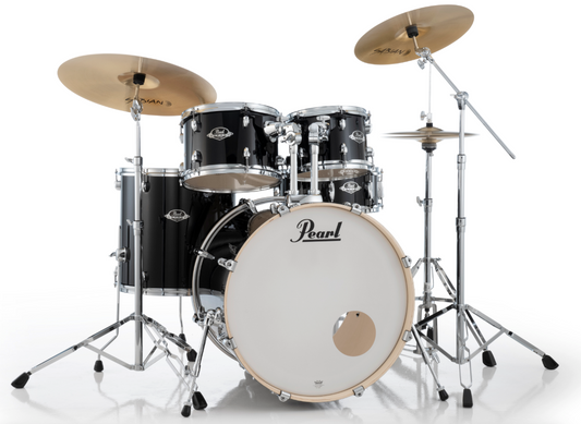 Pearl Export 5-Piece Drum Set - 20" Bass Drum JET BLACK