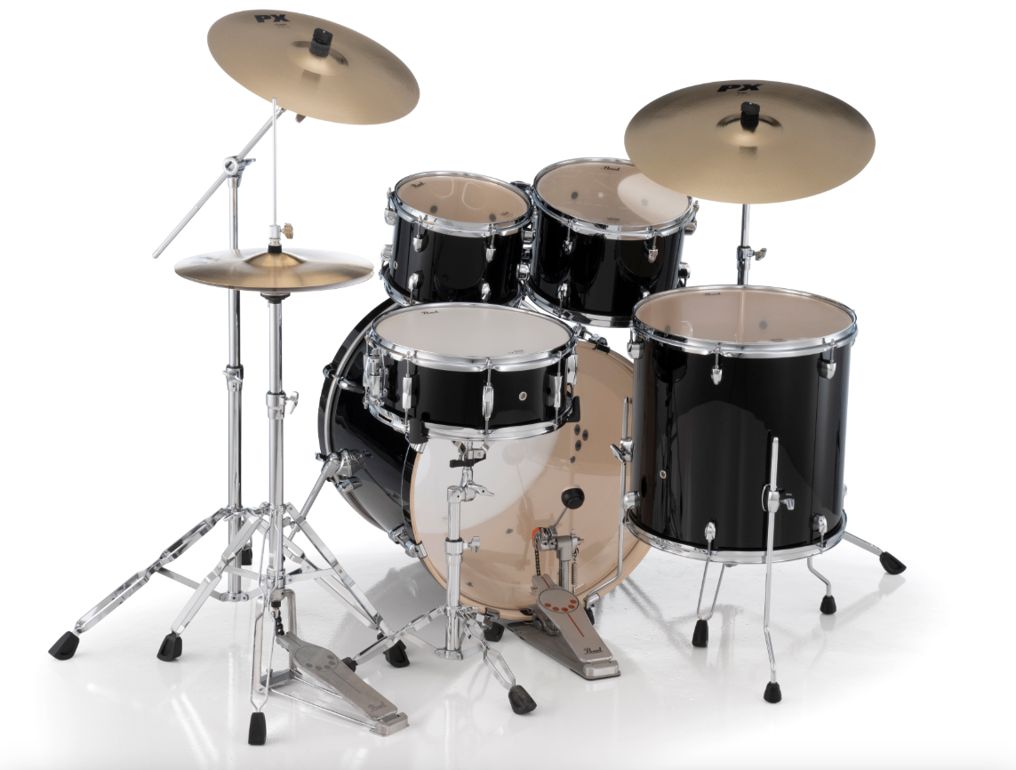 Pearl Export 5-Piece Drum Set - 20" Bass Drum JET BLACK