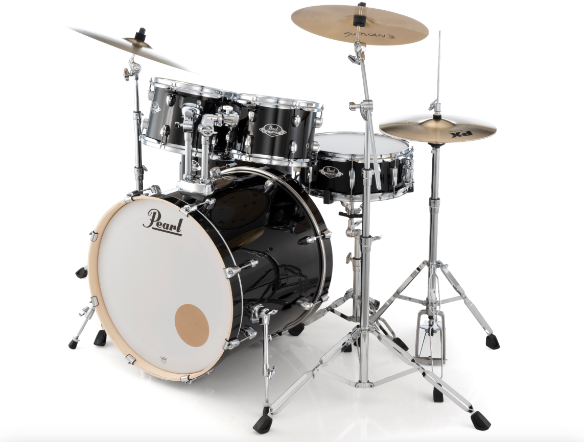 Pearl Export 5-Piece Drum Set - 20" Bass Drum JET BLACK