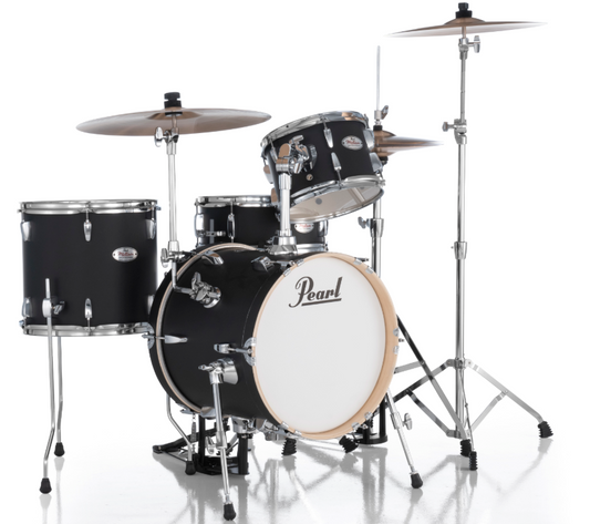 Pearl Midtown 4-piece Shell Pack - 16" Bass Drum MATTE ASPHALT BLACK